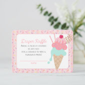 Ice Cream Sundae Sprinkled With Love Diaper Raffle エンクロージャーカード (スタンド正面)