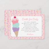 Ice Cream Sundae Sweet Books for Baby Sprinkle エンクロージャーカード (正面/裏面)
