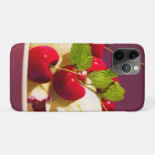 Ice cream sundae with cherries and syrup Case-Mate iPhoneケース (裏面(横))