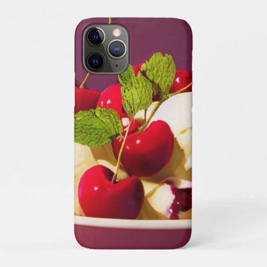 Ice cream sundae with cherries and syrup Case-Mate iPhoneケース (裏)