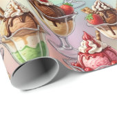 Ice Cream Sundae Wrapping Paper ラッピングペーパー (ロールコーナー)