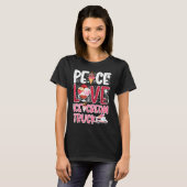 Ice Cream Truck Peace Love Ice Cream Truck Van Co Tシャツ (正面フル)
