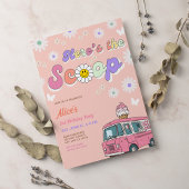 Ice Cream Truck Scoops 2nd Birthday 招待状