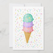 ice Cream Truck Scoops Of Fun Birthday Invitation 招待状 (裏面)