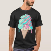 Ice Cream Vaporwave Retrowave Aesthetic Tシャツ (正面)