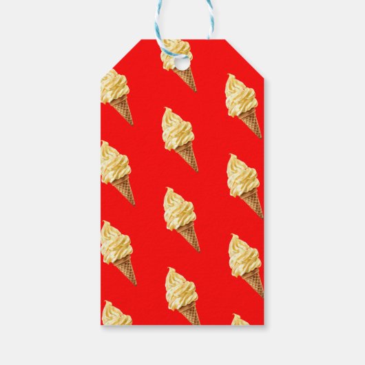 Ice-cream Vivid red ギフトタグ (裏面)