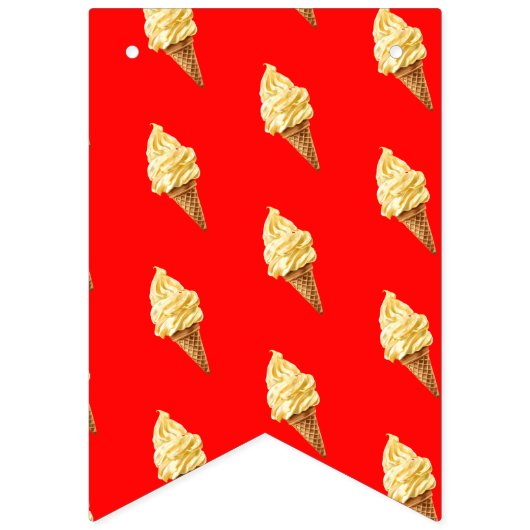 Ice-cream Vivid red バンティングフラッグ (第2の旗)