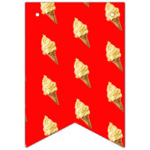 Ice-cream Vivid red バンティングフラッグ (第1の旗)