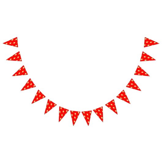 Ice-cream Vivid red バンティングフラッグ (全)