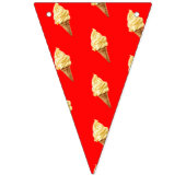 Ice-cream Vivid red バンティングフラッグ (第3の旗)