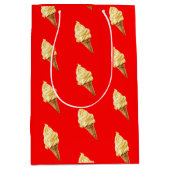 Ice-cream Vivid red ミディアムペーパーバッグ (正面)