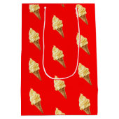 Ice-cream Vivid red ミディアムペーパーバッグ (裏面)