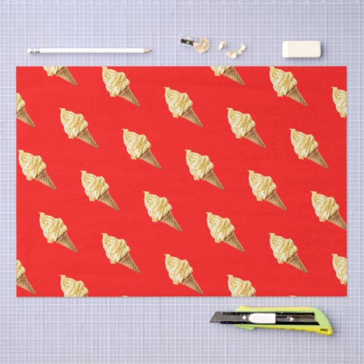 Ice-cream Vivid red 薄葉紙 (クラフト)