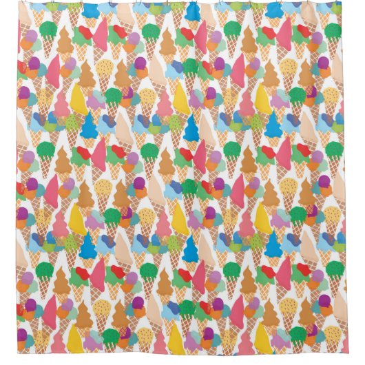 Ice creams シャワーカーテン (正面)