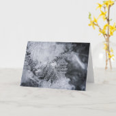 Ice Crystal Nature Photo カード (黄色い花)