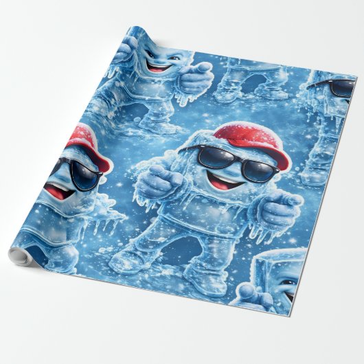 Ice cube man premium wrapping paper ラッピングペーパー (アンロールド)
