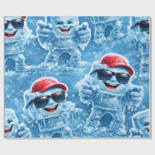 Ice cube man premium wrapping paper ラッピングペーパー (フラット)