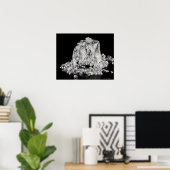 Ice cubes melting into diamonds ポスター (ホームオフィス)