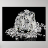 Ice cubes melting into diamonds ポスター (正面)
