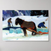 Ice Cutting, Clarence Gagnon ポスター (正面)