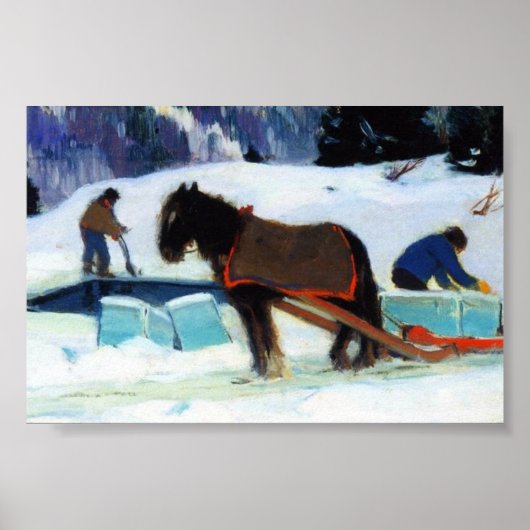 Ice Cutting, Clarence Gagnon  ポスター (正面)
