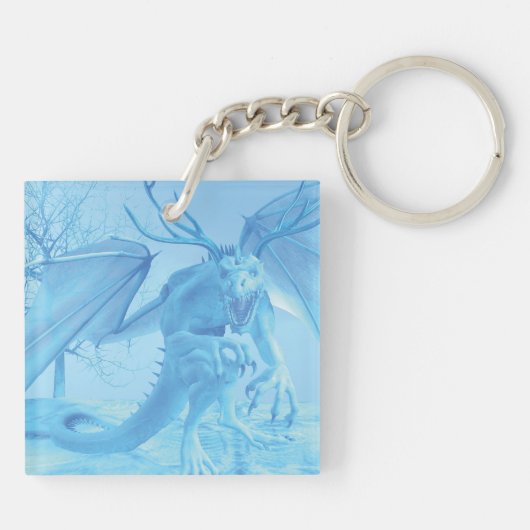 Ice dragon with antlers キーホルダー (裏面)