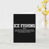Ice Fishing Definition Funny Ice Fisherman Gift  カード (黄色い花)