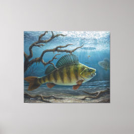 Ice Fishing for Perch キャンバスプリント