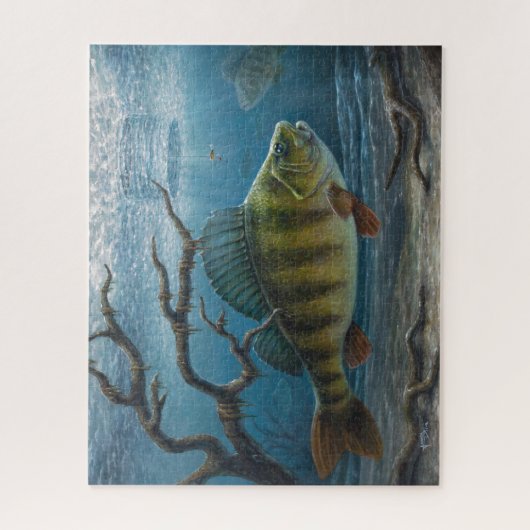 Ice Fishing for Perch ジグソーパズル (縦)