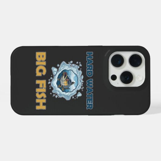 Ice Fishing For Walleye Hard Water Big Fish Gift iPhoneケース (裏面横)