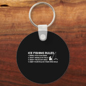 Ice Fishing Rules Funny  キーホルダー (正面)