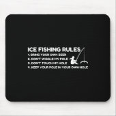 Ice Fishing Rules Funny マウスパッド (正面)