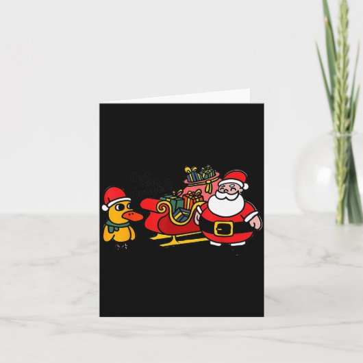 Ice Fresh Lemonade Got Any Gs Duck Funny Christmas カード (正面)