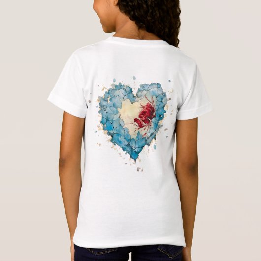Ice Heart and Rose, personnalisé Tシャツ (裏面)