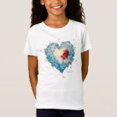 Ice Heart and Rose, personnalisé Tシャツ (正面)