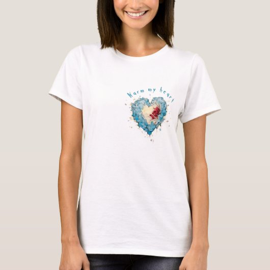 Ice Heart and Rose, personnalisé Tシャツ (正面)
