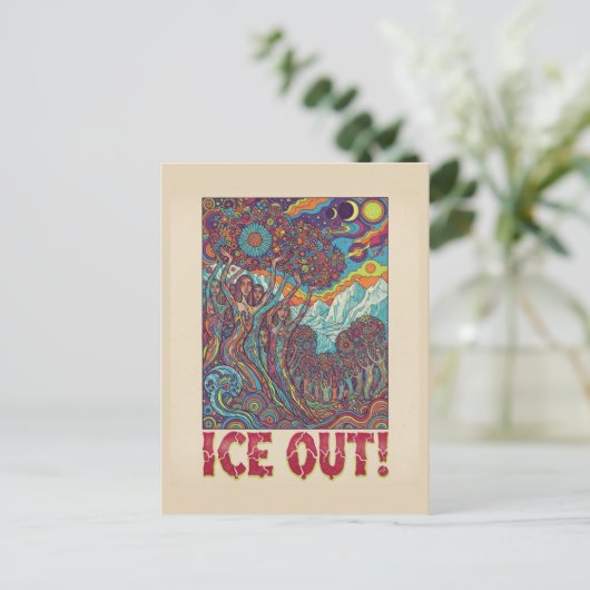 Ice Hippie People Out Protest ポストカード (スタンド正面)