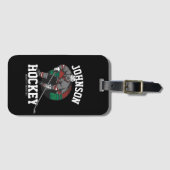 Ice Hockeyプレパーソナライズされたーヤーチームアスリート名  ラゲッジタグ (正面横)