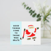 ice hockey Christmas シーズンポストカード (スタンド正面)