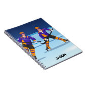 Ice Hockey College Ruled Notebook ノートブック (右側)