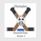 Ice Hockey Design Personalised シール (シート)
