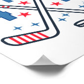 Ice Hockey Fourteen Birthday Boy 14th Party Boys A ポスター (角)