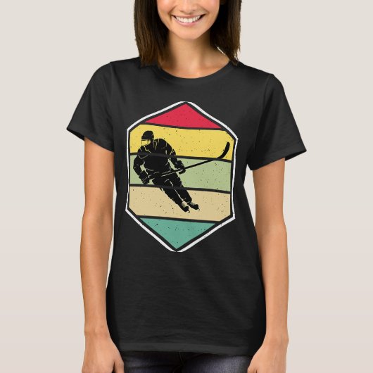 Ice Hockey Funny Ice Hockey Frisbee Lover Retro Vi Tシャツ (正面)