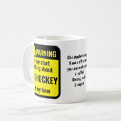 Ice Hockey Funny Personalized コーヒーマグカップ (正面左)