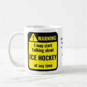 Ice Hockey Funny Personalized コーヒーマグカップ (左)