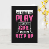 Ice Hockey Girl カード (黄色い花)