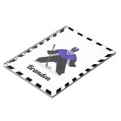 Ice Hockey Goalie Goalkeeper Player Purple Kids  ノートブック (左側)