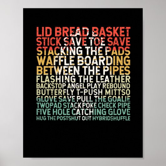 Ice Hockey Goalie Quote Winter Sports Player ポスター (正面)