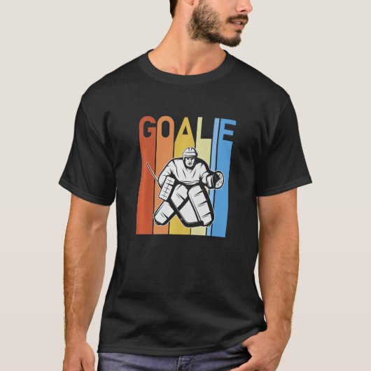 Ice Hockey Goalie Vintage Retro Premium Tシャツ (正面)