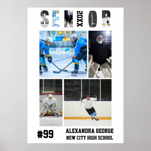 Ice Hockey Graduation Senior Night ポスター (正面)
